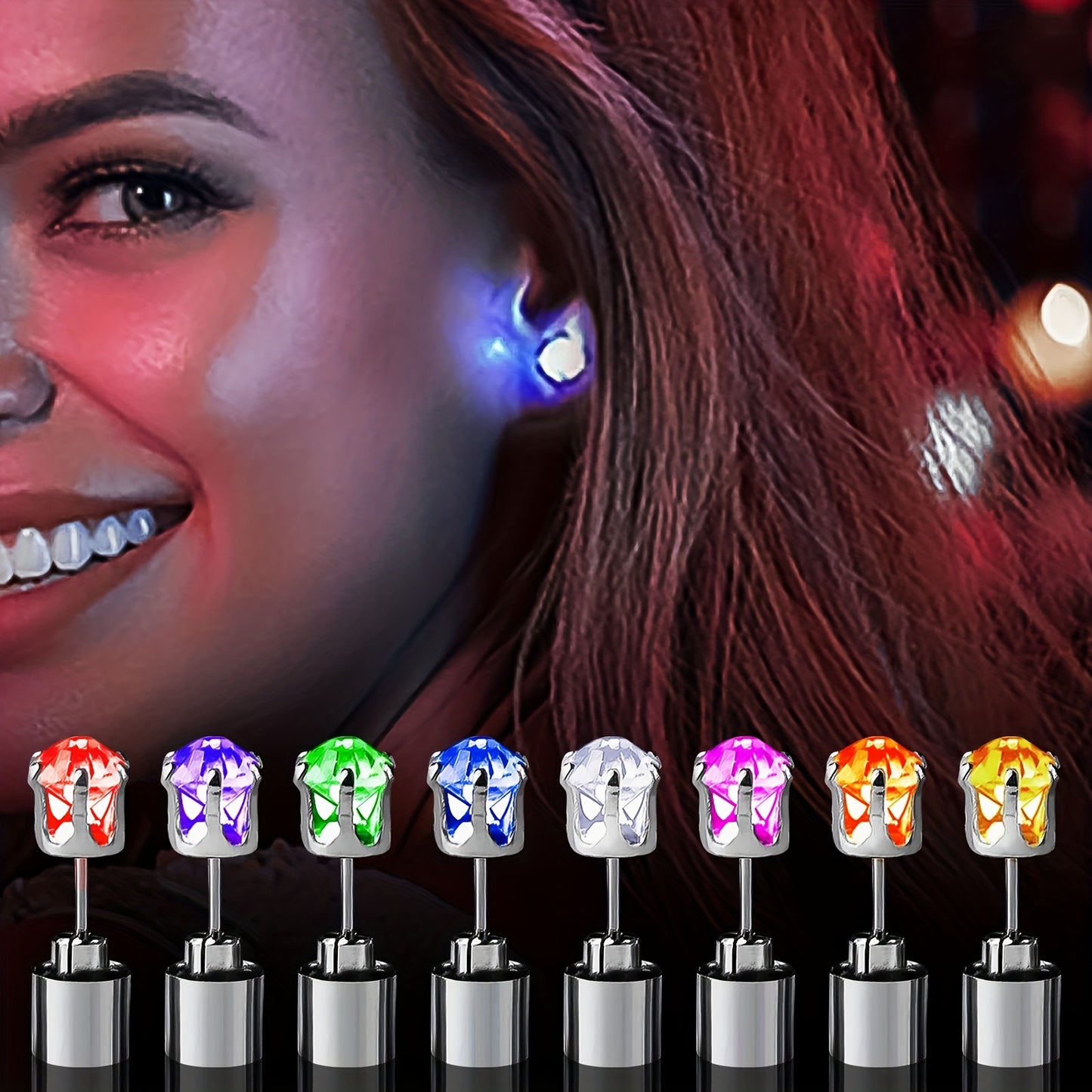 Glow LED Light Up Flash Earing Stud