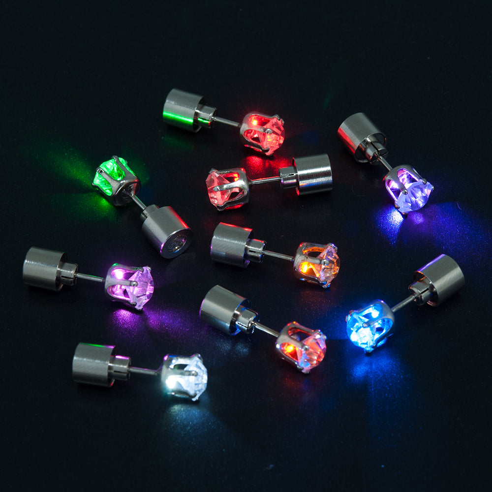 Glow LED Light Up Flash Earing Stud