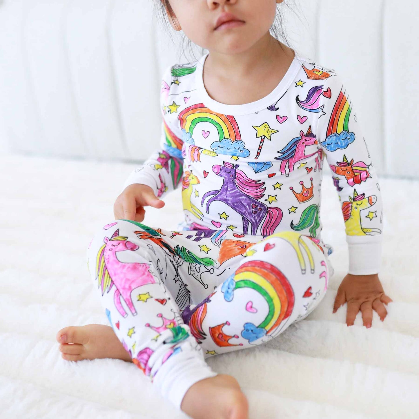 Colorable Two Piece Pajama Set, Color-Me Cozy