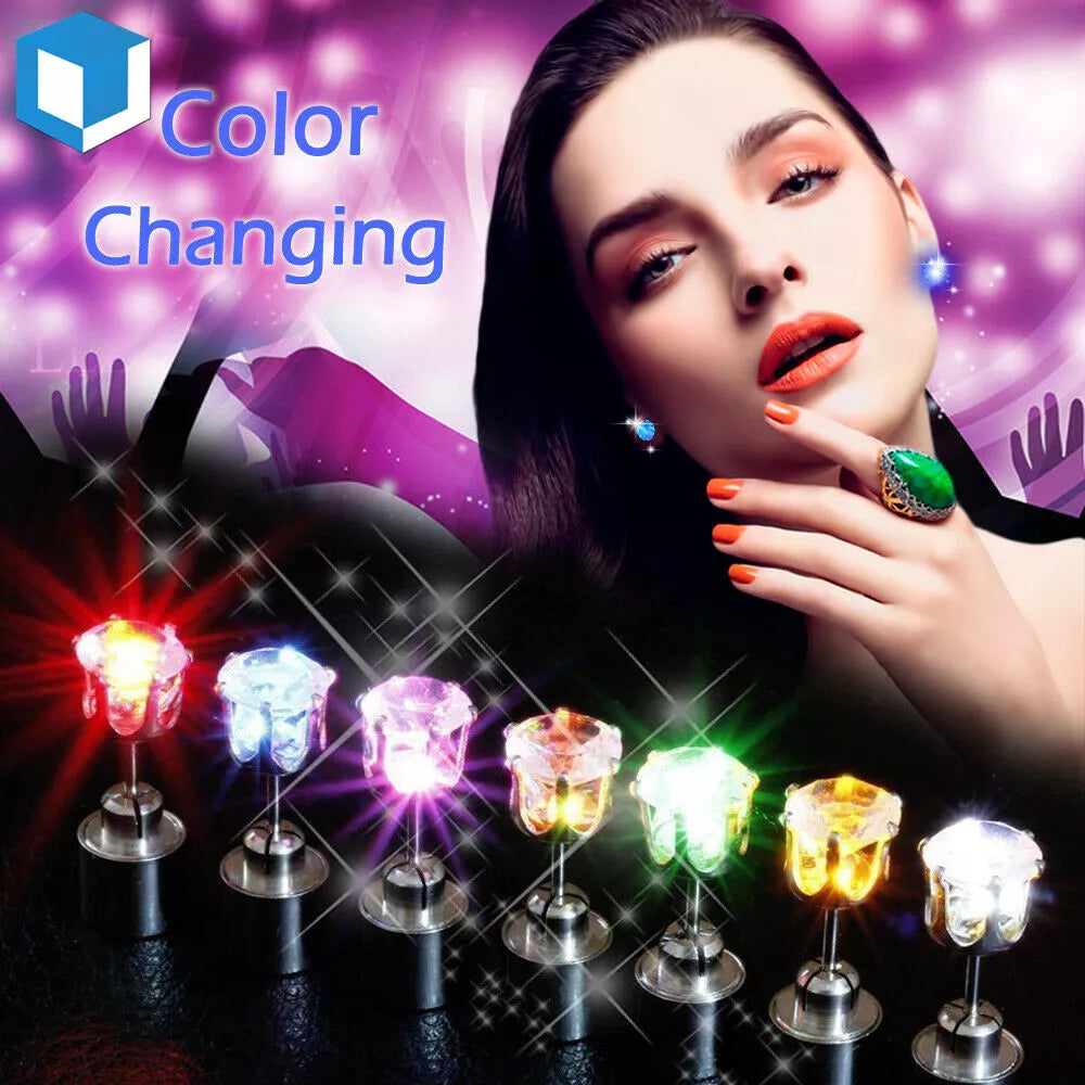 Glow LED Light Up Flash Earing Stud